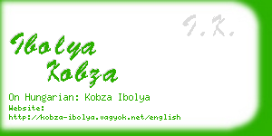 ibolya kobza business card